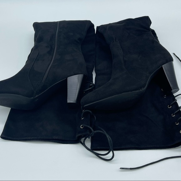 Kaptene Vanda-01 Womens Mid Heel Sueded Pointed Toe Boots - Picture 8 of 10